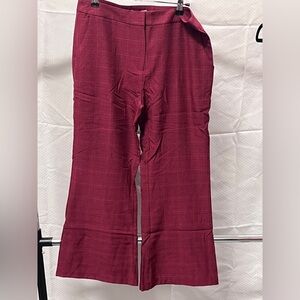 Umgee Women's Wide Leg Pants in Rich Burgundy